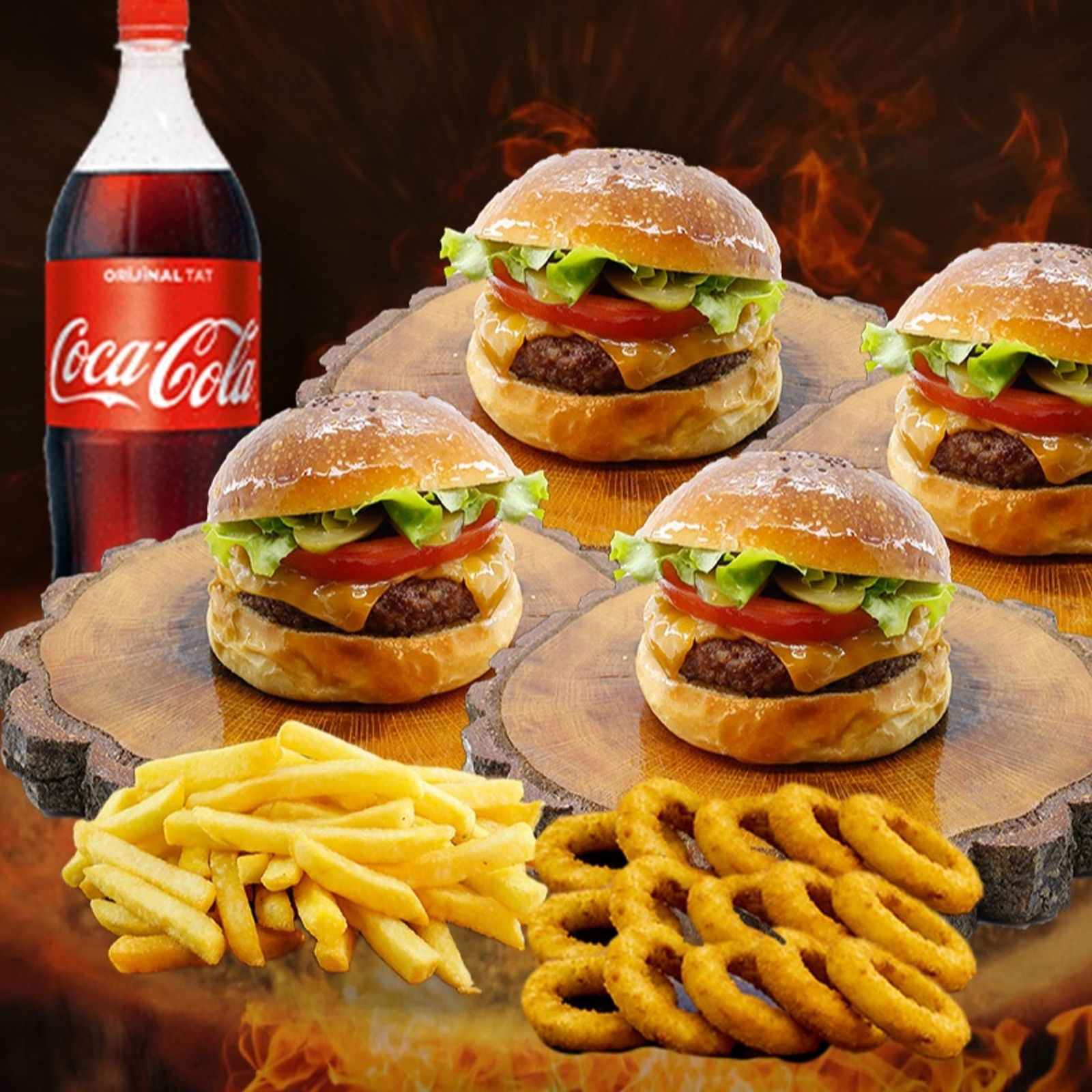4 Kişilik Cheeseburger Menü