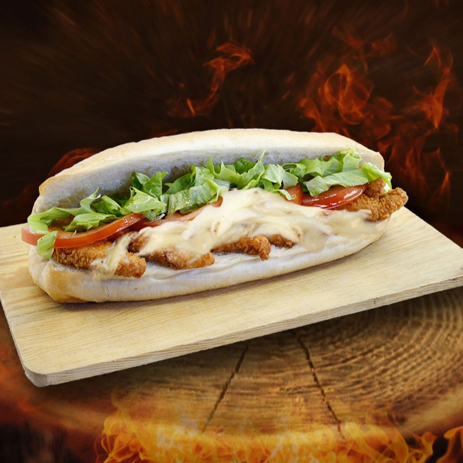 Ekmek Arası Kaşarlı Double Çıtır Tavuk