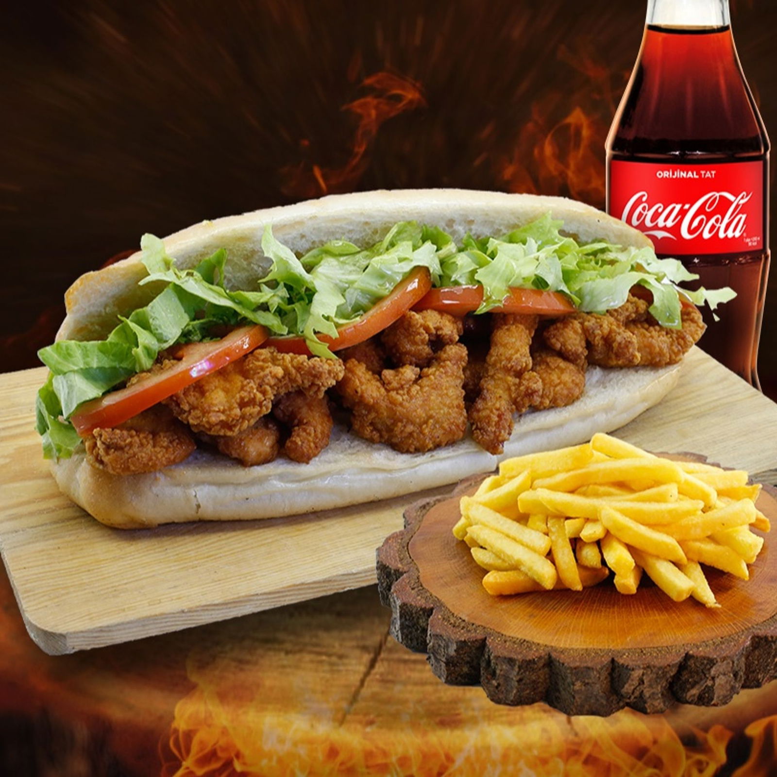 Ekmek Arası Double Çıtır Tavuk Menü