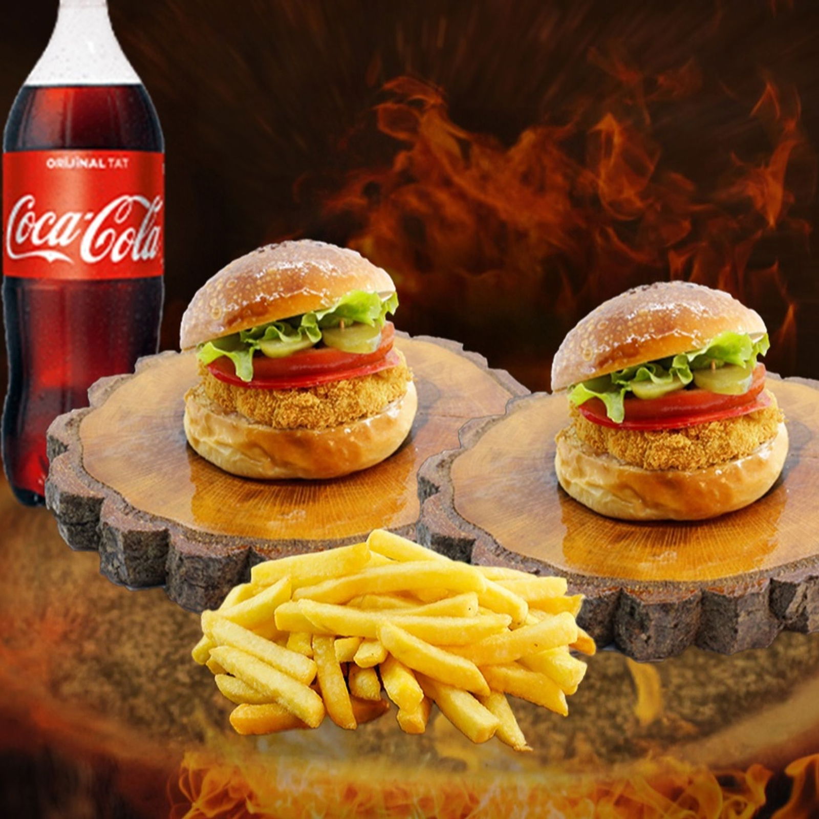 2 Kişilik Tavuk Burger Menü