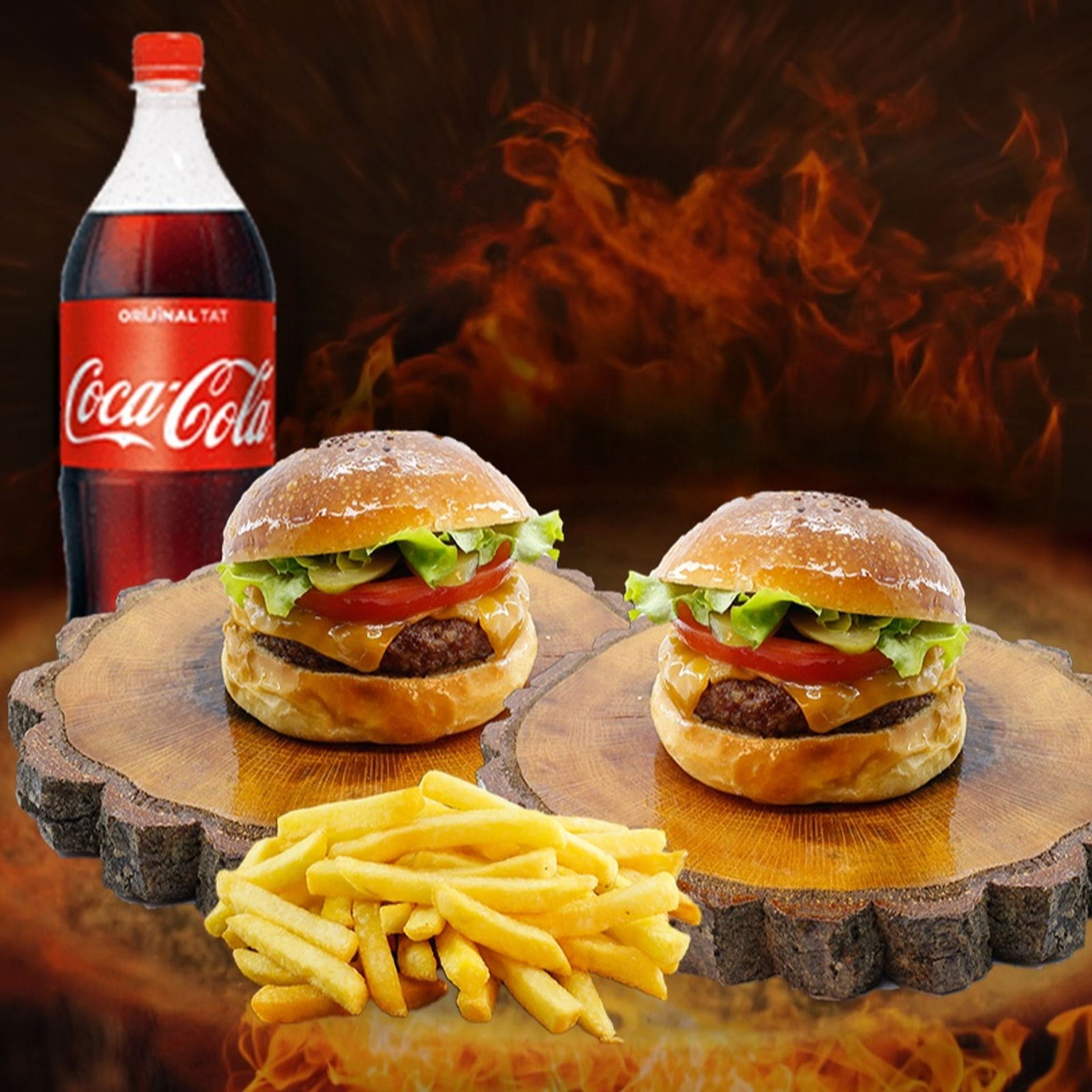 2 Kişilik Cheeseburger Menü