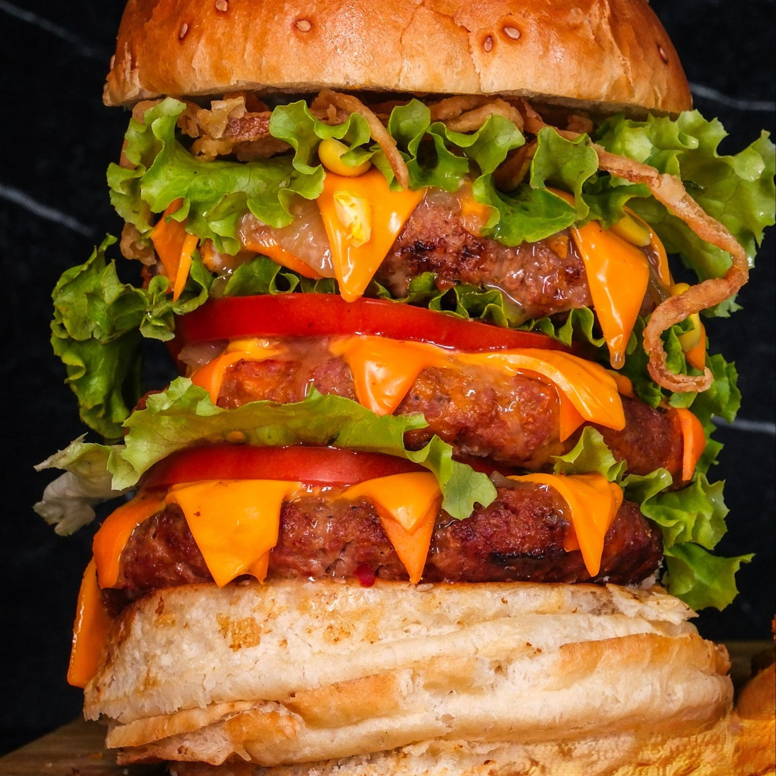 3 Katlı Crazy Et Burger