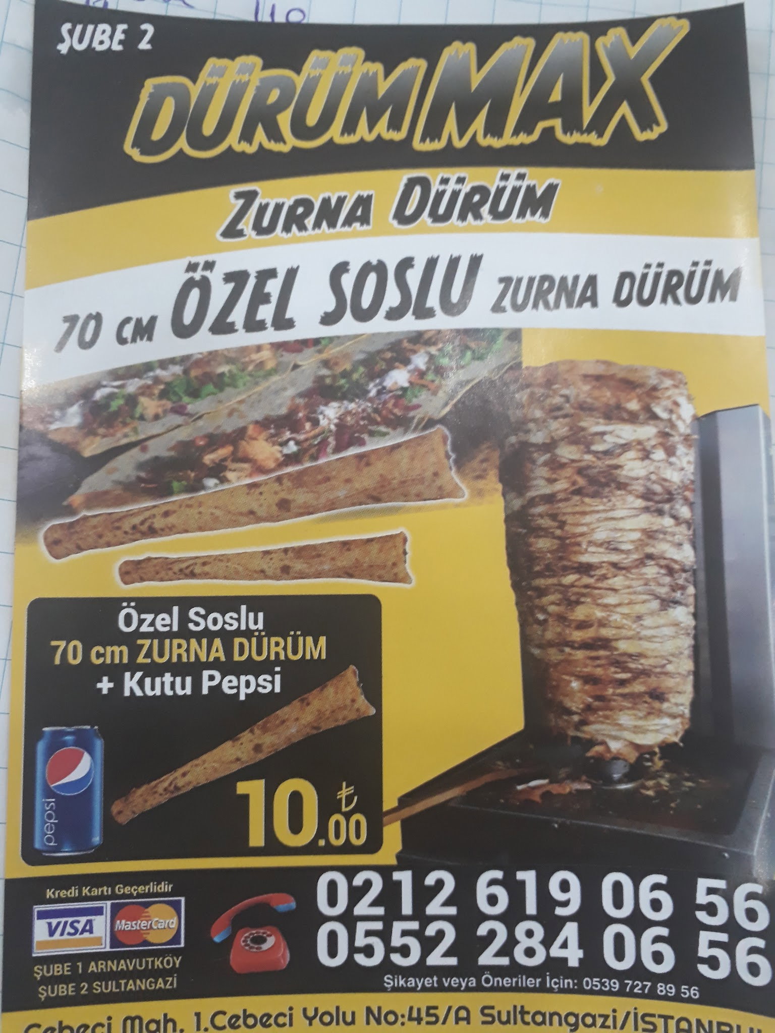 Dürüm Max Zurna Dürüm 2. Şube