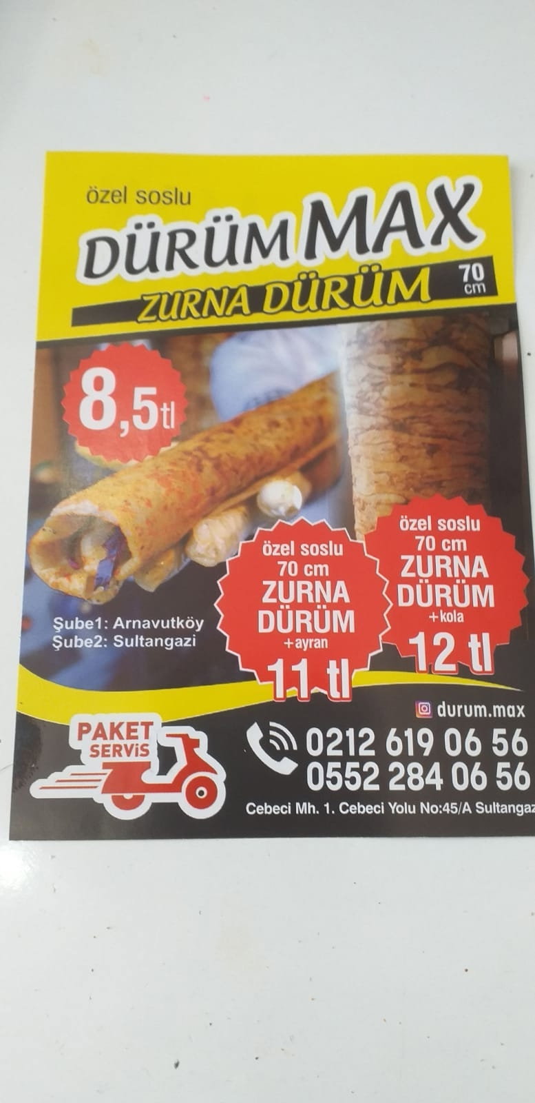 Dürüm Max Zurna Dürüm 2. Şube