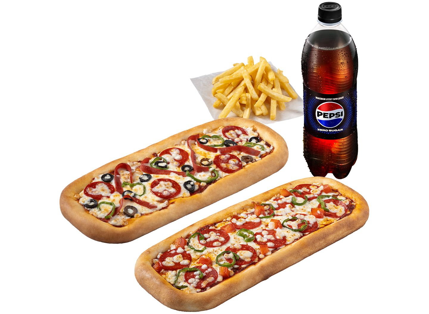2'li Pan Pizza Menü + Patates