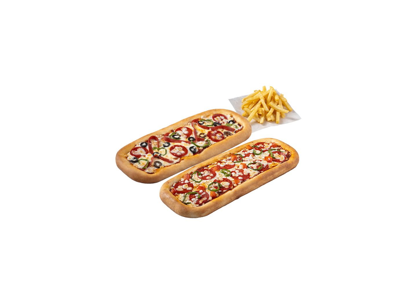 2'li Pan Pizza + Patates