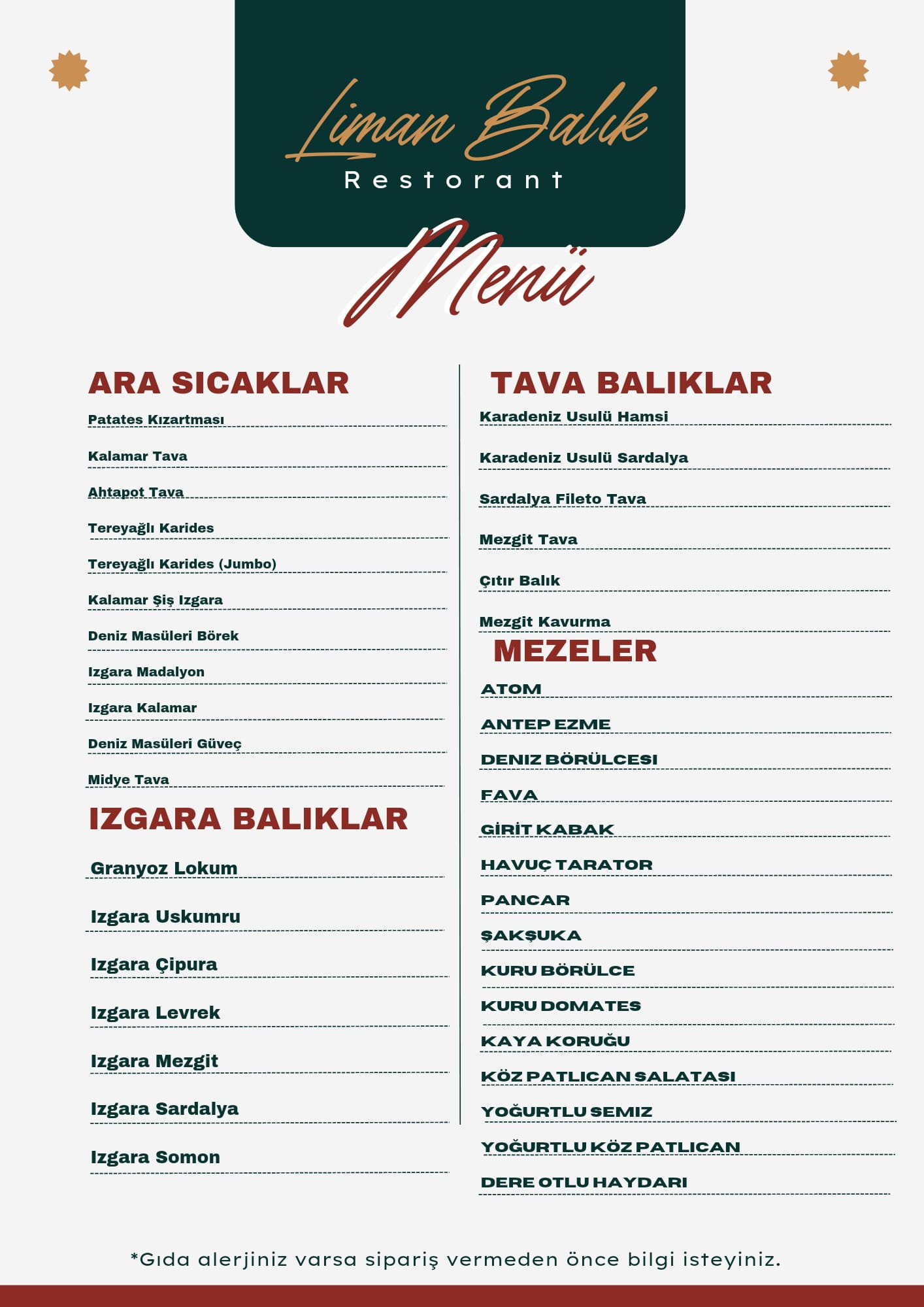 Liman Balık Pişiricisi Ve Meze