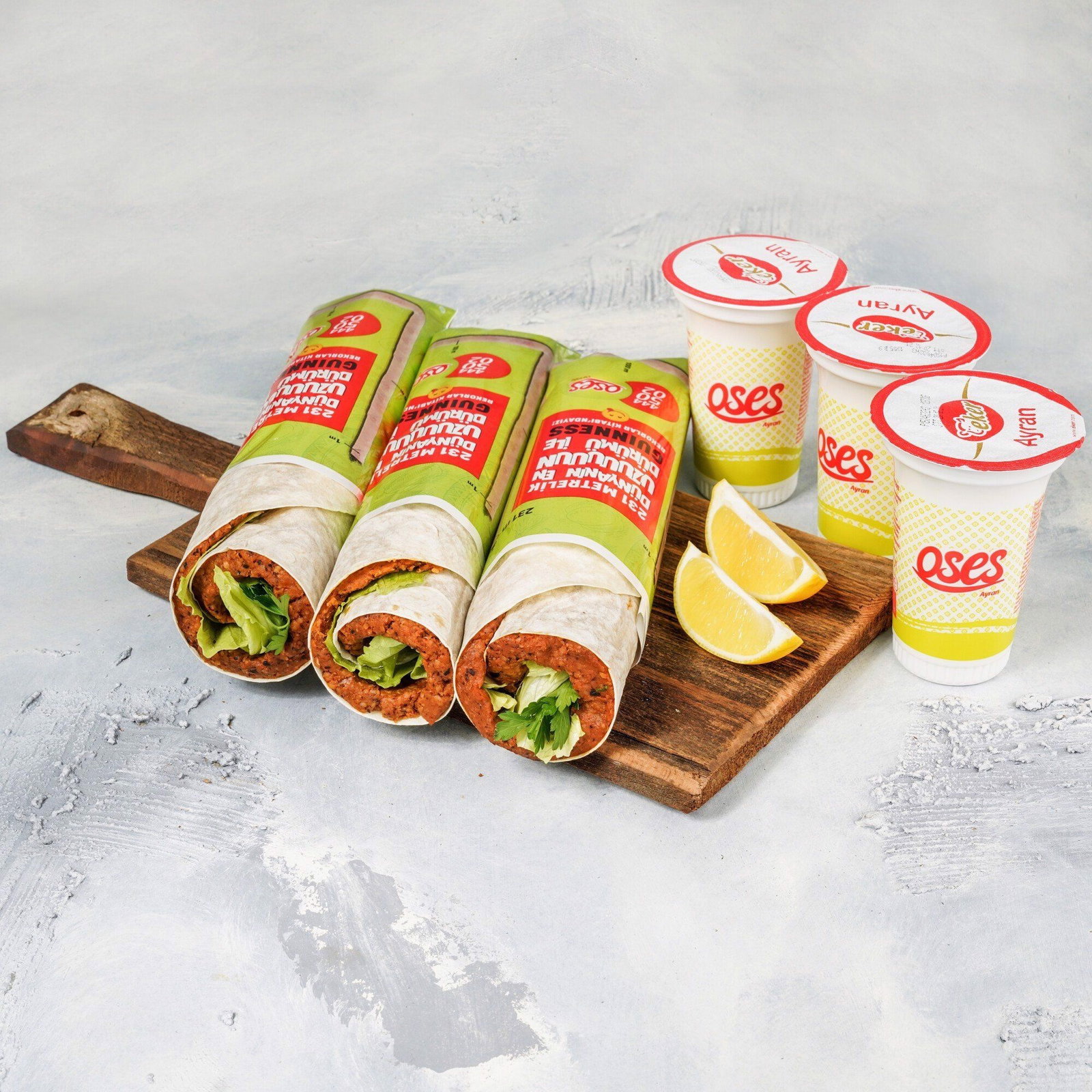 3'lü Çiğ Köfte Dürüm Menü