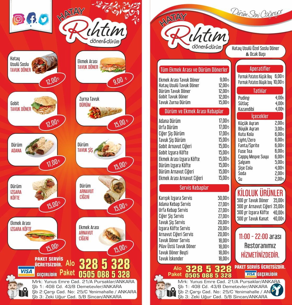 Hatay Rihtim Döner Pursaklar