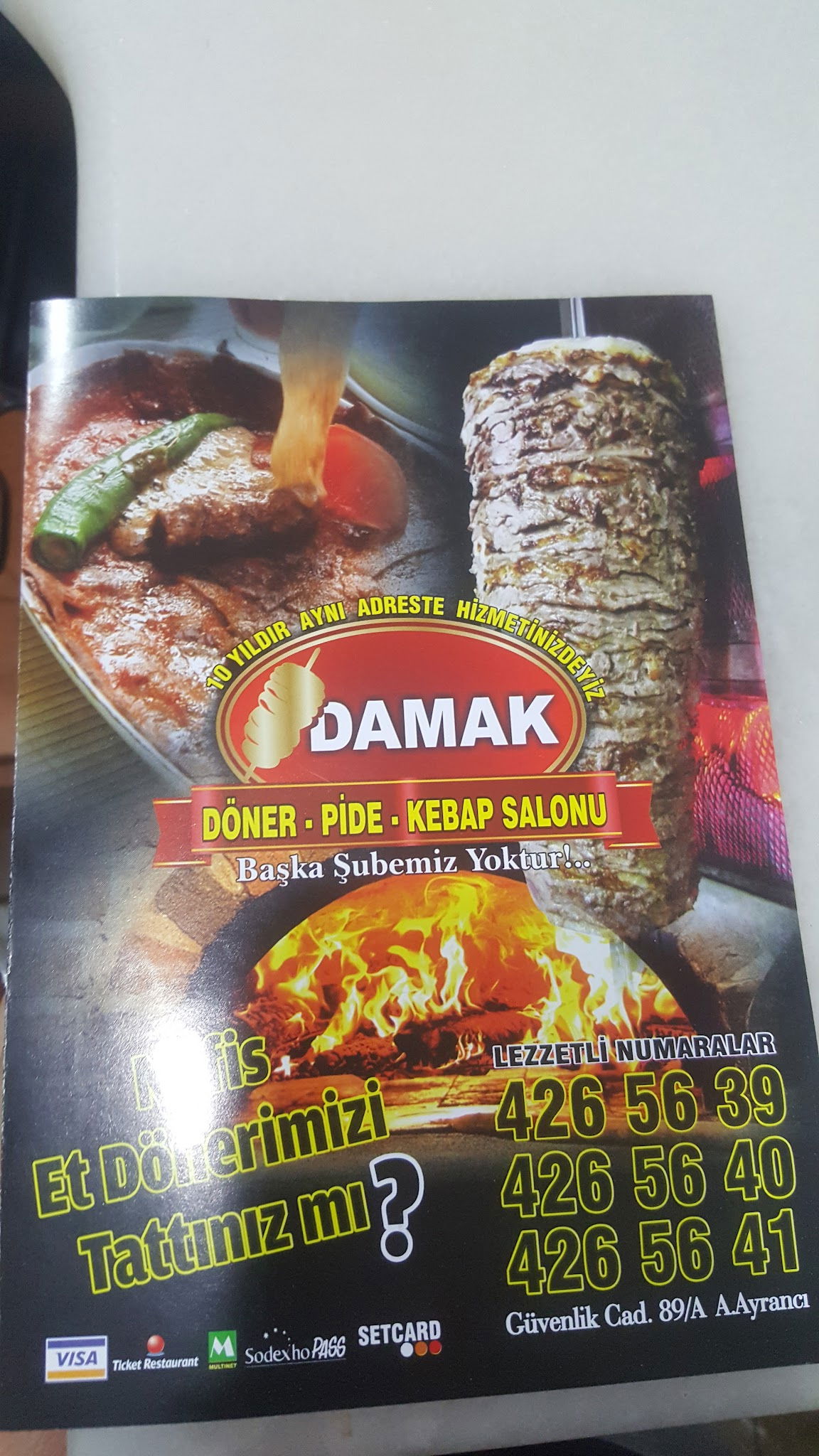 Damak Pide Kebap Çankaya Kebap Pide Izgara Lahmacun