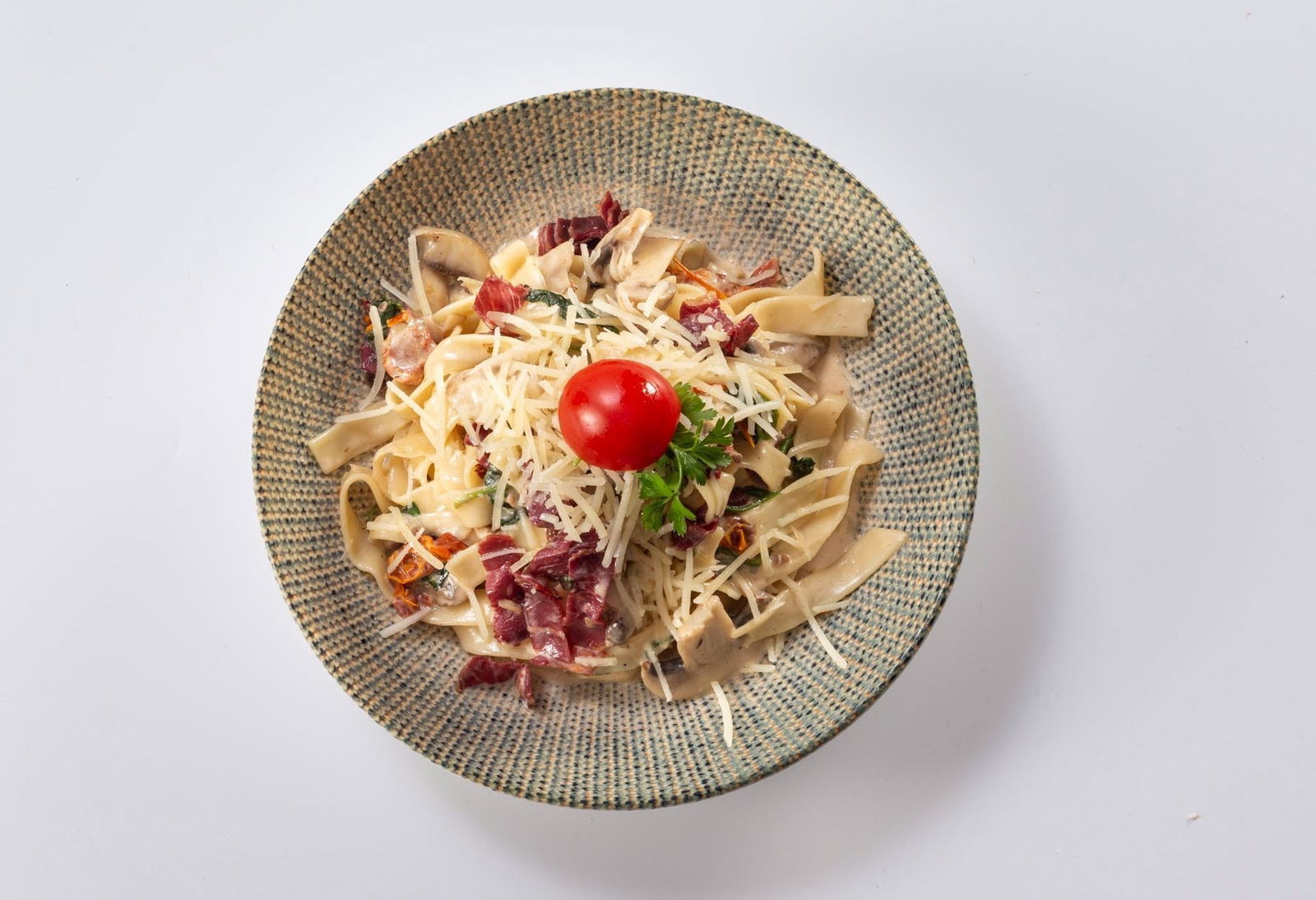 Mantarlı Ispanaklı Fettuccine