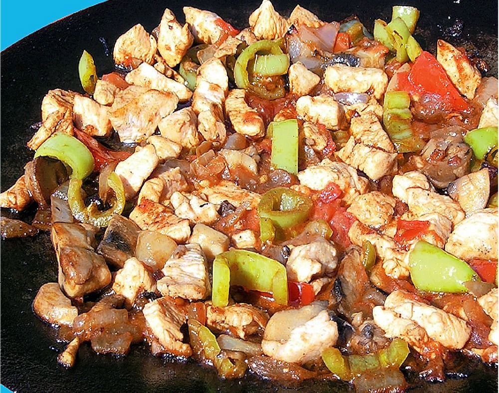 Tavuklu Mantarlı Sac Kebap