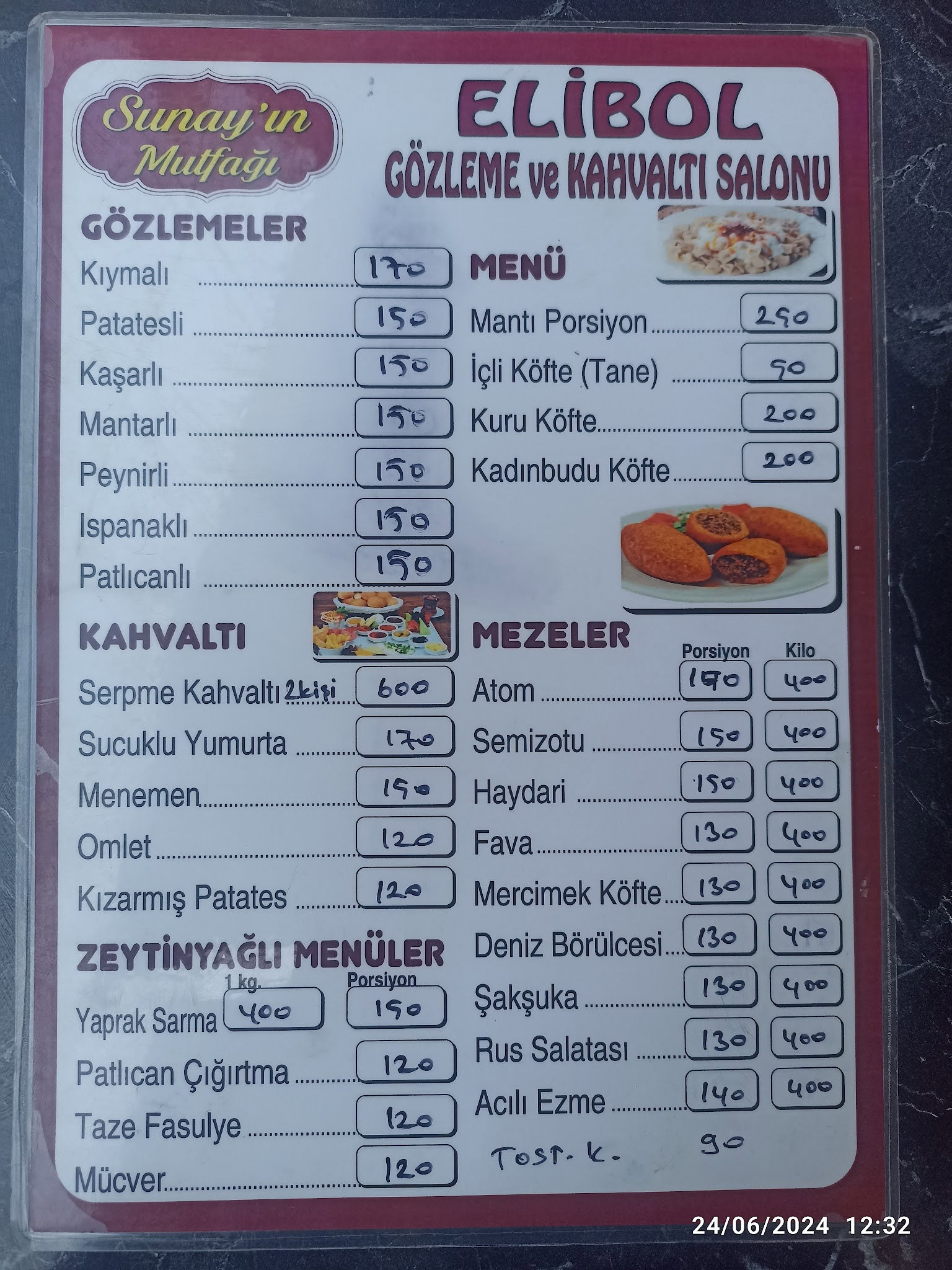 Sunay'In Mutfağı Eli̇bol Gözleme Ve Kahvalti Salonu